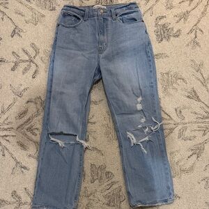 ABERCROMBIE Women's Distressed Blue Jeans